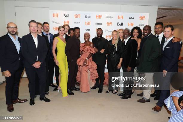 Peter Kujawski, Chairman of Focus Features, Robert Walak, President of Focus Features, Mitchell Hoog, Nick Basta, Joe Alwyn, Daniela Taplin,...