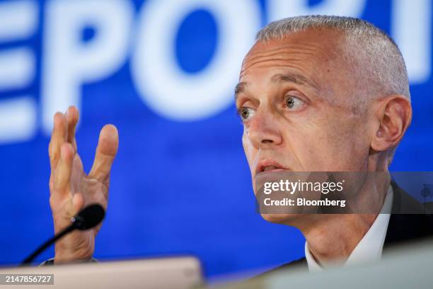 Fabio Natalucci, deputy director of the monetary and capital markets department at the International Monetary Fund , speaks during a global financial...