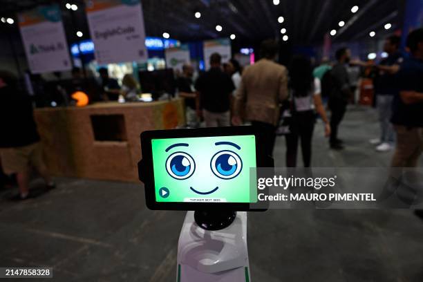 Robot is seen during the Web Summit Rio 2024 at the RioCentro Expo Center in Rio de Janeiro, Brazil, on April 16, 2024. The Web Summit Rio takes...