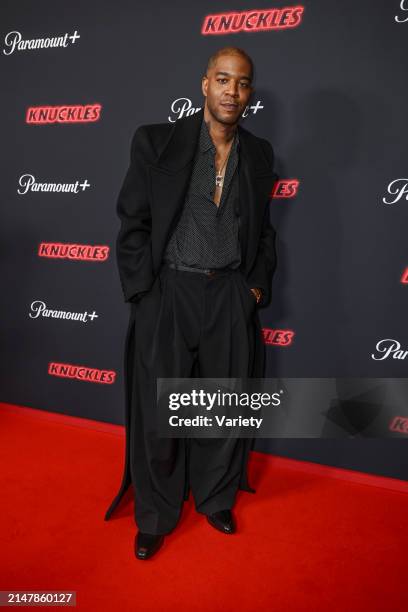 Scott Mescudi aka Kid Cudi at the world premiere of "Knuckles" held at Odeon Luxe Leicester Square on April 16, 2024 in London, England.