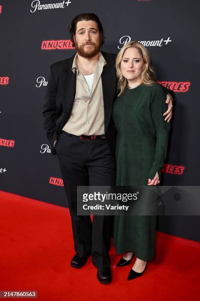 Adam Pally and Daniella Liben at the world premiere of "Knuckles" held at Odeon Luxe Leicester Square on April 16, 2024 in London, England.