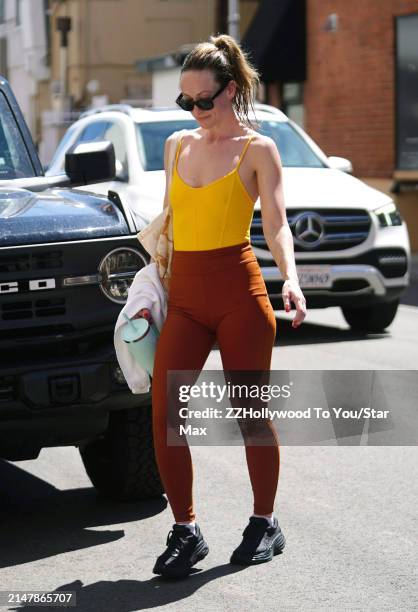 Olivia Wilde is seen on April 16, 2024 in Los Angeles, California.