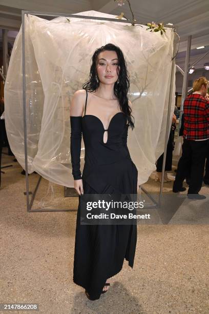Jessica Wang attends the rokh H&M collaboration event at Dover Street Market on April 16, 2024 in London, England.