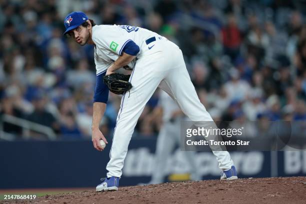 Toronto Blue Jays reliever Jordan Romano in the ninth against New York Yankees in MLB action in Toronto. R.J. Johnston/Toronto Star