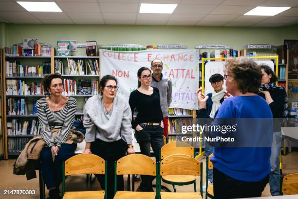 In Rennes, France, on April 16 protesters are occupying the College d'Echange in opposition to the 'choc des savoirs', with EELV councillor Valerie...