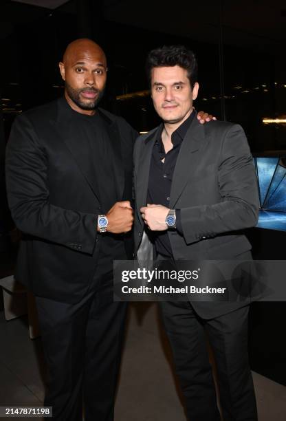 Julius de Boer and John Mayer at the John Mayer: Beneath The Crystal Sky event in celebration of the Audemars Piguet Royal Oak Perpetual Calendar...