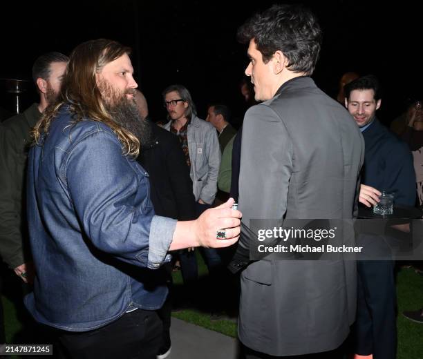 Chris Stapleton and John Mayer at the John Mayer: Beneath The Crystal Sky event in celebration of the Audemars Piguet Royal Oak Perpetual Calendar...