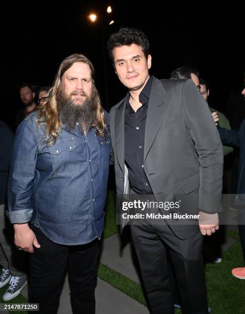 Chris Stapleton and John Mayer at the John Mayer: Beneath The Crystal Sky event in celebration of the Audemars Piguet Royal Oak Perpetual Calendar...