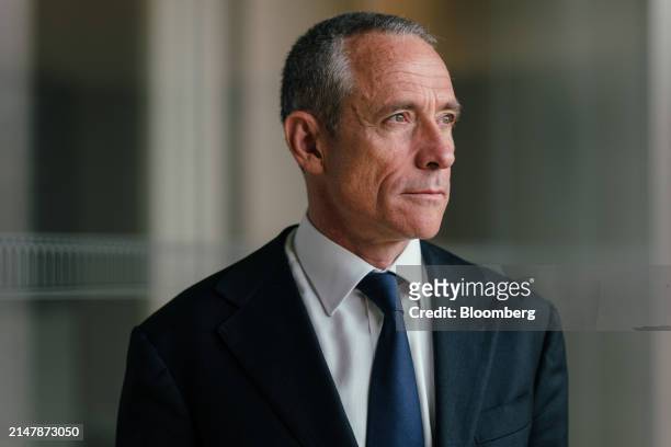 Matteo Del Fante, chief executive officer of Poste Italiane SpA, following a Bloomberg Television interview in London, UK, on Wednesday, April 17,...