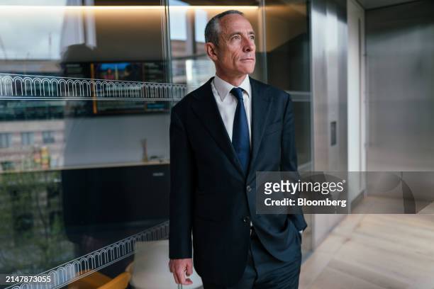 Matteo Del Fante, chief executive officer of Poste Italiane SpA, following a Bloomberg Television interview in London, UK, on Wednesday, April 17,...