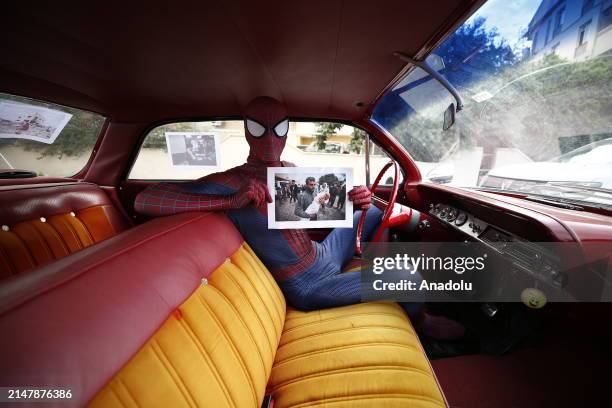 Burak Soylu, known for his 'Spider-Man' costume in the streets and parks of Antalya, takes a city tour to draw attention to the children who lost...