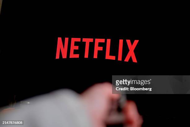 The Netflix app on a television arranged in the Queens borough of New York, US, on Tuesday, March 26, 2024. Netflix Inc. Is scheduled to release...