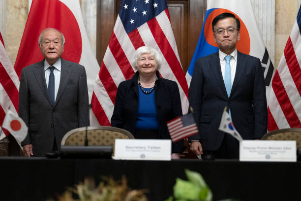 DC: Treasury Secretary Yellen Holds Meeting With Japanese And Korean Counterparts