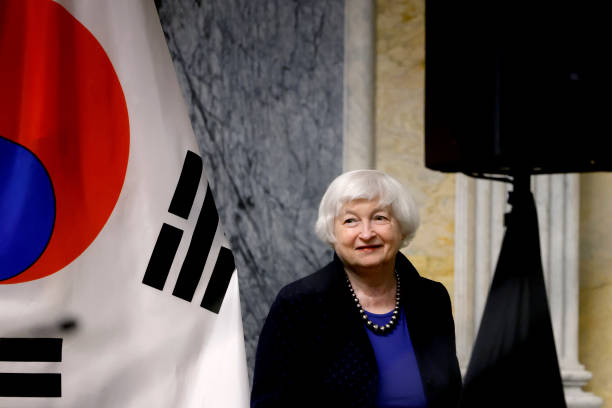 DC: Treasury Secretary Yellen Hosts Meeting With Japanese Finance Minister Suzuki And Korean Minister Of Economy And Finance Choi