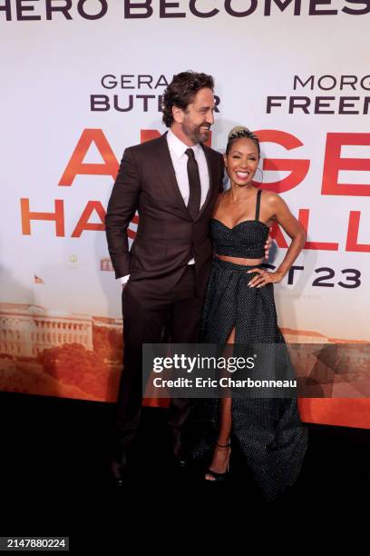 Gerard Butler, Jada Pinkett Smith seen at The World Premiere of Lionsgate's ANGEL HAS FALLEN at Regency Village Theatre, Los Angeles, CA, USA - 20...