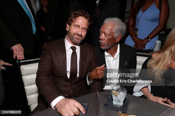 Gerard Butler, Morgan Freeman seen at The World Premiere of Lionsgate's ANGEL HAS FALLEN at Regency Village Theatre, Los Angeles, CA, USA - 20 August...