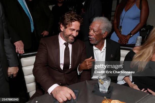 Gerard Butler, Morgan Freeman seen at The World Premiere of Lionsgate's ANGEL HAS FALLEN at Regency Village Theatre, Los Angeles, CA, USA - 20 August...