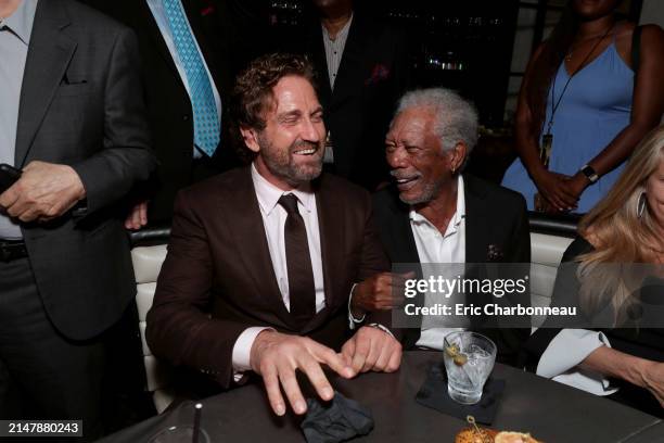 Gerard Butler, Morgan Freeman seen at The World Premiere of Lionsgate's ANGEL HAS FALLEN at Regency Village Theatre, Los Angeles, CA, USA - 20 August...