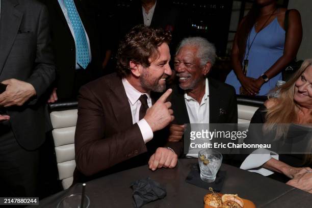 Gerard Butler, Morgan Freeman seen at The World Premiere of Lionsgate's ANGEL HAS FALLEN at Regency Village Theatre, Los Angeles, CA, USA - 20 August...