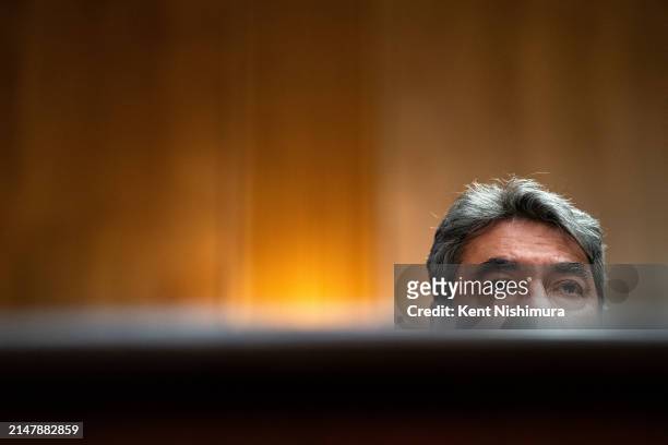 Witness Boeing engineer Sam Salehpour looks on during a Senate Homeland Security and Governmental Affairs subcommittee on investigations hearing...
