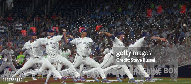 Toronto Blue Jays pitcher Kevin Gausman as the Toronto Blue Jays play the New York Yankees at Rogers Centre in Toronto. April 17, 2024. Steve...