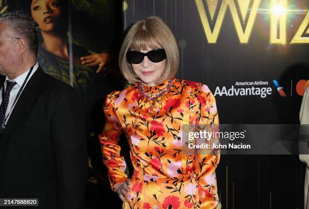 Anna Wintour at the opening night of "The Wiz" held at the Marquis Theatre on April 17, 2024 in New York City.