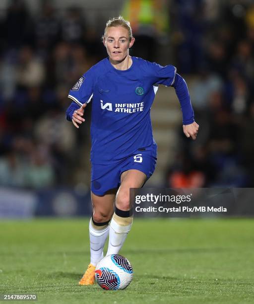 Sophie Ingle of Chelsea Women during the Barclays Women¥s Super League match between Chelsea FC and Aston Villa at Kingsmeadow on April 17, 2024 in...