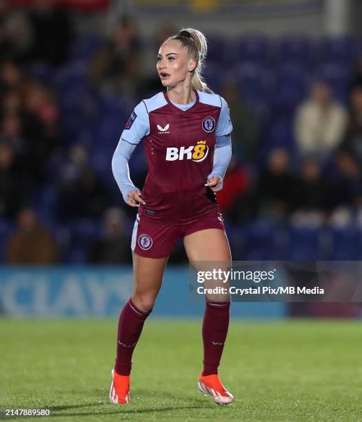 Alisha Lehmann of Aston Villa Women during the Barclays Women¥s Super League match between Chelsea FC and Aston Villa at Kingsmeadow on April 17,...