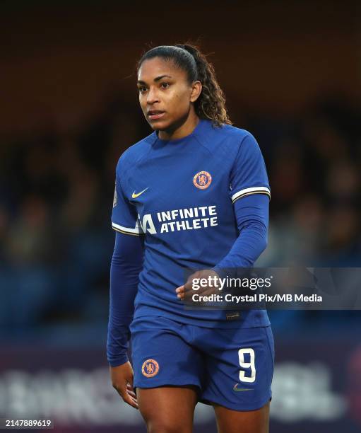 Catarina Macario of Chelsea Women during the Barclays Women¥s Super League match between Chelsea FC and Aston Villa at Kingsmeadow on April 17, 2024...