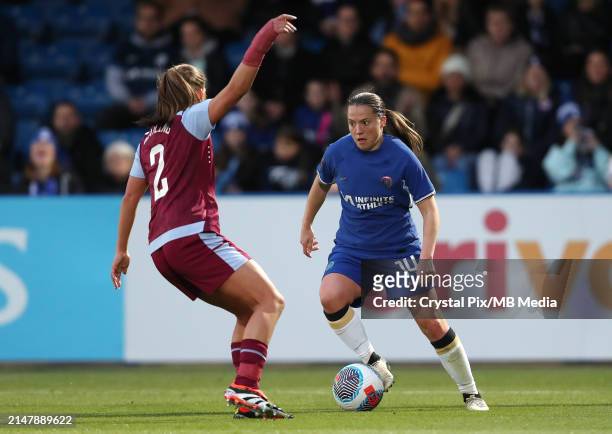 Fran Kirby of Chelsea Women during the Barclays Women¥s Super League match between Chelsea FC and Aston Villa at Kingsmeadow on April 17, 2024 in...