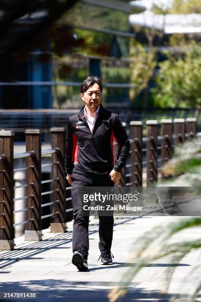 Ayao Komatsu, Team Principal, Haas F1 Team during previews ahead of the F1 Grand Prix of China at Shanghai International Circuit on April 18, 2024 in...