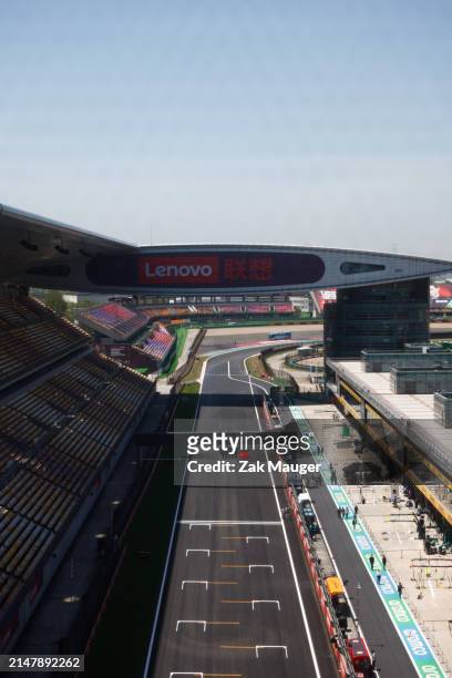 Track views of the start during previews ahead of the F1 Grand Prix of China at Shanghai International Circuit on April 18, 2024 in Shanghai, China.