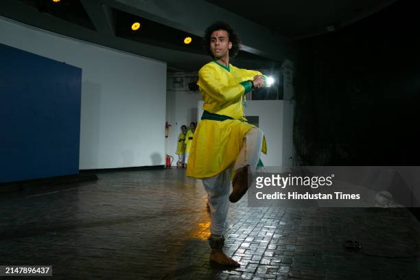 Artists perform during an event titled "Experience the Experiment '', the fusion of Indian classical dance's rhythm with the art of Brazilian...