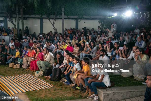 People during an event titled "Experience the Experiment '', the fusion of Indian classical dance's rhythm with the art of Brazilian football at...