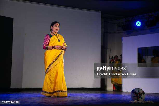 Bharatanatyam performer and producer of the show, Jayalakshmi Eshwar during an event titled "Experience the Experiment '', the fusion of Indian...