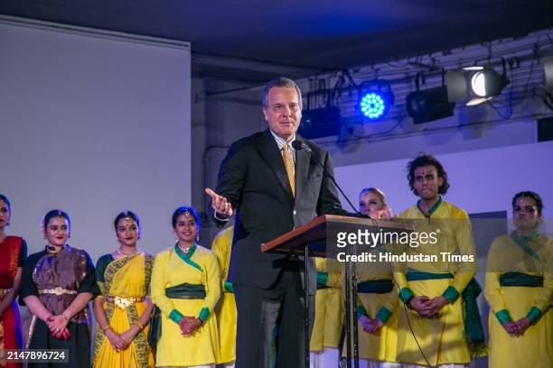 Kenneth Felix Haczynski da Nobrega, Ambassador of Brazil to India during an event titled "Experience the Experiment '', the fusion of Indian...