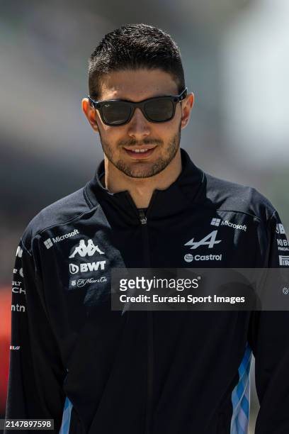 Esteban Ocon of France and Alpine F1 reacts during previews ahead of the F1 Grand Prix of China at Shanghai International Circuit on April 18, 2024...