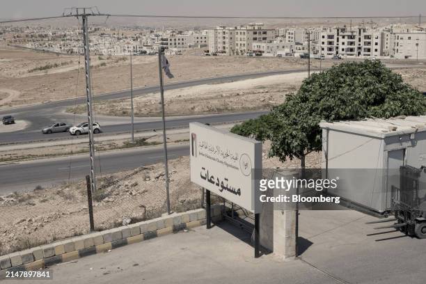 The city skyline seen from a warehouse operated by the Jordan Hashemite Charity Organization in Amman, Jordan, on Wednesday, April 17, 2024. The...