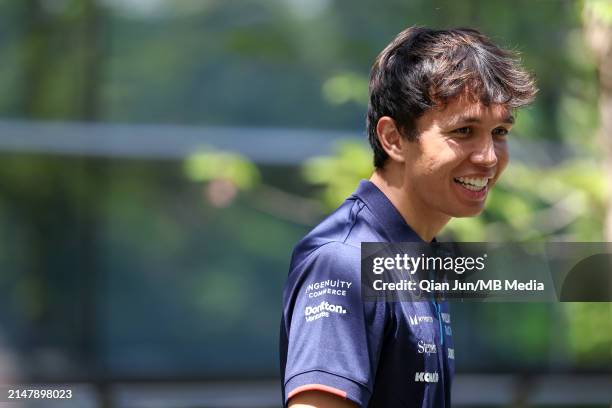 Alexander Albon of Thailand and Williams Racing during previews ahead of the F1 Grand Prix of China at Shanghai International Circuit on April 18,...