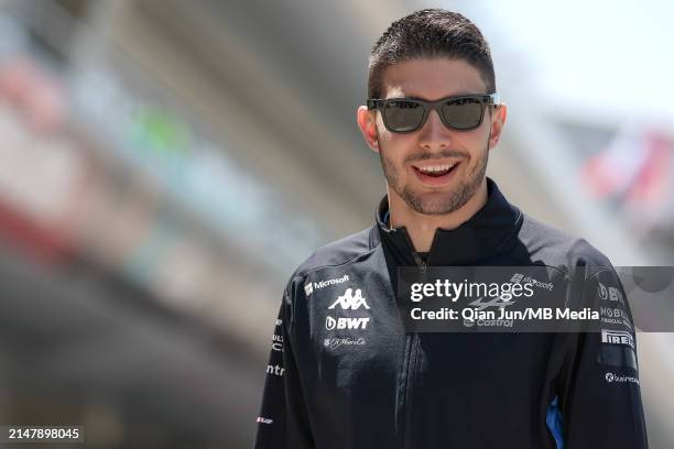 Esteban Ocon of France and BWT Alpine F1 Team during previews ahead of the F1 Grand Prix of China at Shanghai International Circuit on April 18, 2024...