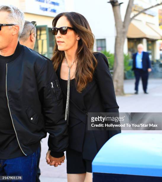 Annabeth Gish is seen on April 17, 2024 in Los Angeles, California.