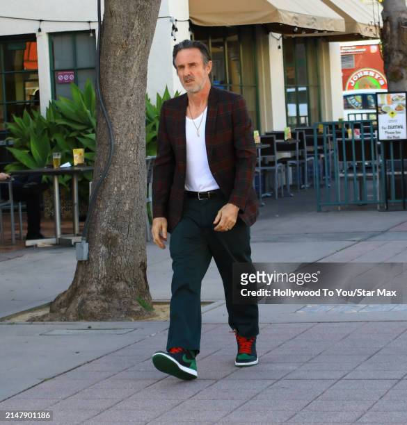 David Aruquette is seen on April 17, 2024 in Los Angeles, California.