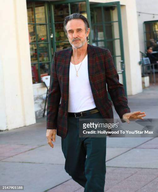 David Aruquette is seen on April 17, 2024 in Los Angeles, California.