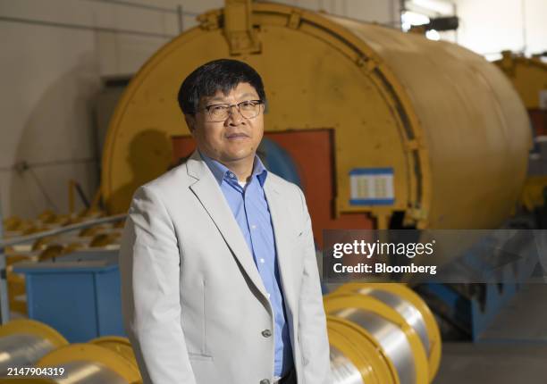 Jason Huang, chief executive officer of TS Conductor Corp., at the company's production facility in Huntington Beach, California, US, on Wednesday,...
