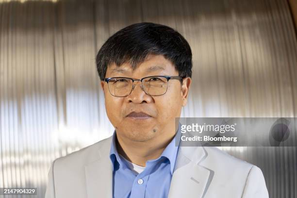 Jason Huang, chief executive officer of TS Conductor Corp., at the company's production facility in Huntington Beach, California, US, on Wednesday,...