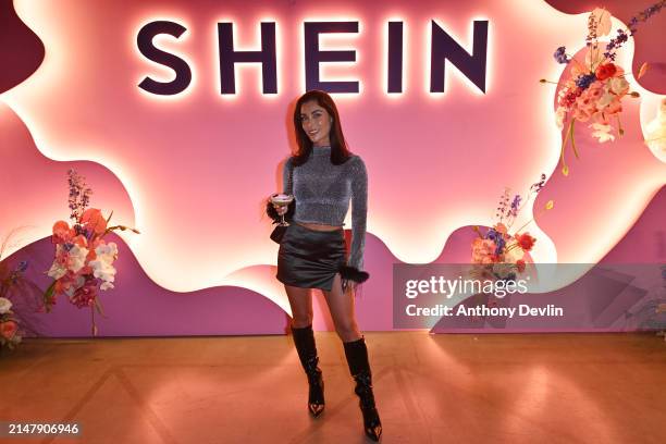 Cally Jane attends the launch of the SHEIN pop-up store at Liverpool One on April 18, 2024 in Liverpool, England.