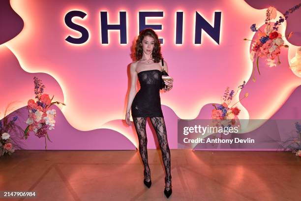 Ella Jaine attends the launch of the SHEIN pop-up store at Liverpool One on April 18, 2024 in Liverpool, England.