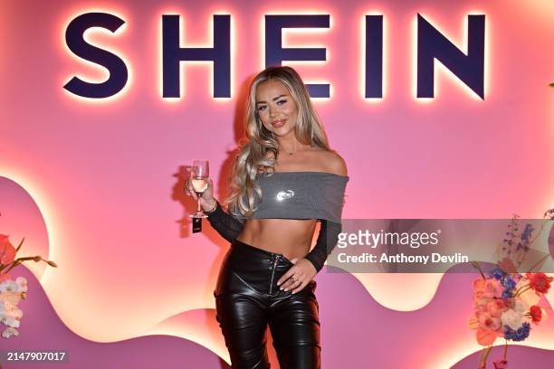 Natalia Zoppa attends the launch of the SHEIN pop-up store at Liverpool One on April 18, 2024 in Liverpool, England.