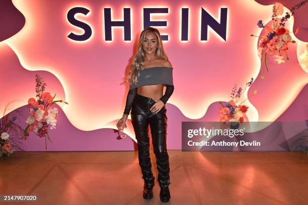Natalia Zoppa attends the launch of the SHEIN pop-up store at Liverpool One on April 18, 2024 in Liverpool, England.