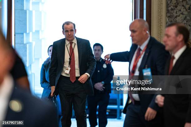 White House Coordinator for the Middle East and North Africa Brett McGurk and National Security Advisor Jake Sullivan arrives at the U.S. Capitol on...